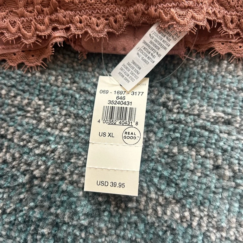 Aerie Eyelash Lace Padded Plunge Bralette size XL NWT - Picture 4 of 8